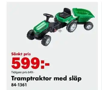 Biltema Tramptraktor med släp erbjuda