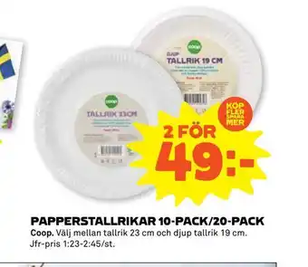 Stora Coop Papperstallrikar 10-pack/20-pack erbjuda