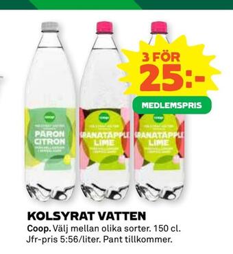 Stora Coop Kolsyrat vatten erbjuda
