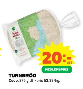 Stora Coop Tunnbröd erbjuda