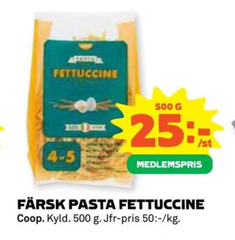 Stora Coop Färsk pasta fettuccine erbjuda