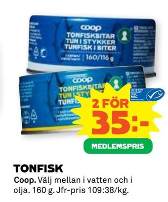 Stora Coop Tonfisk erbjuda