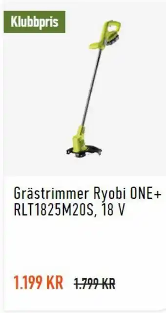 Granngården Grästrimmer Ryobi ONE+ RLT1825M20S, 18 V erbjuda