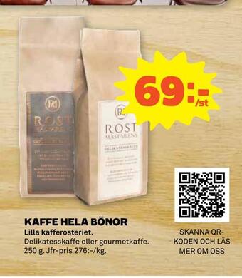Stora Coop Kaffe hela bönor erbjuda