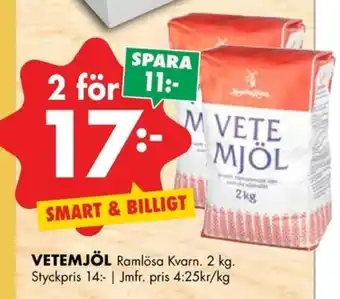 ÖoB Vetemjöl 2kg erbjuda