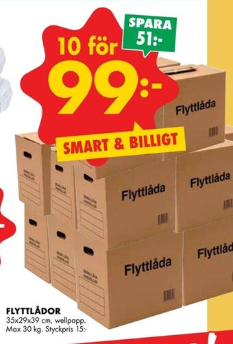 ÖoB Flyttlådor 35x29x39cm erbjuda