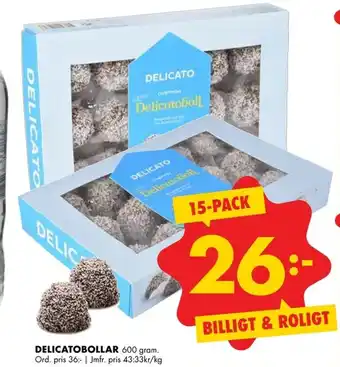 ÖoB Delicatobollar 15-pack 600 gram erbjuda