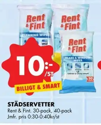 ÖoB Rent & Fint Städservetter 30-pack o 4-pack erbjuda