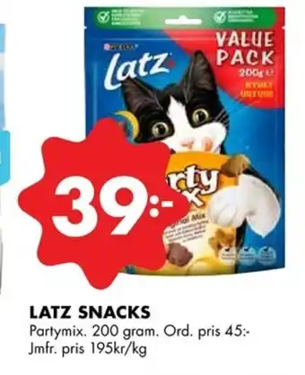 ÖoB Latz Partymix Snacks 200 gram erbjuda