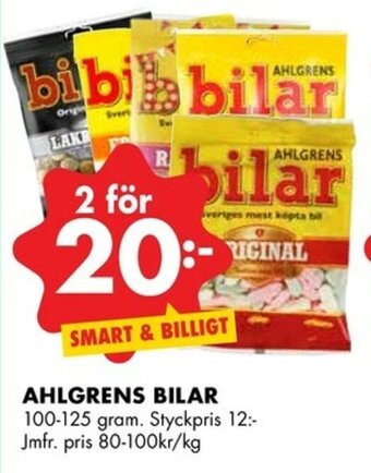 ÖoB Ahlgrens Bilar 100-125 gram erbjuda