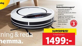 Lidl SILVERCREST Robotdammsugare* erbjuda