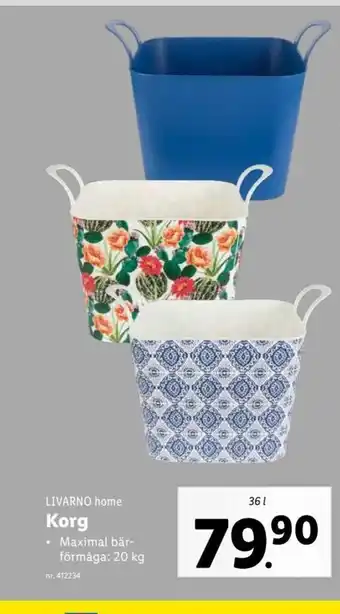 Lidl LIVARNO home Korg erbjuda