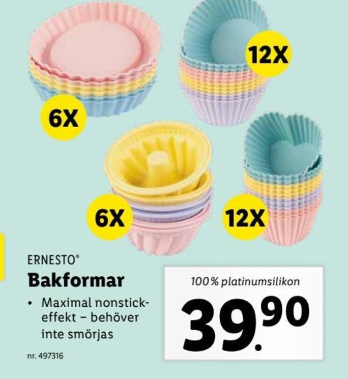 Lidl ERNESTO Bakformar erbjuda