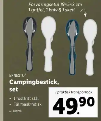 Lidl ERNESTOⓇ Campingbestick, set erbjuda