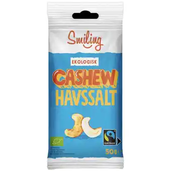 Smiling cashewnötter havssalt 55 g