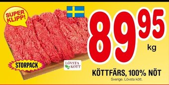 Nya Pulsen KÖTTFÄRS, 100% NÖT erbjuda
