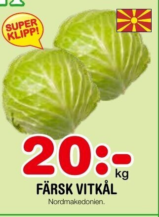 Nya Pulsen FÄRSK VITKÅL erbjuda