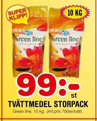 Nya Pulsen TVÄTTMEDEL STORPACK Green line. 10 kg. erbjuda
