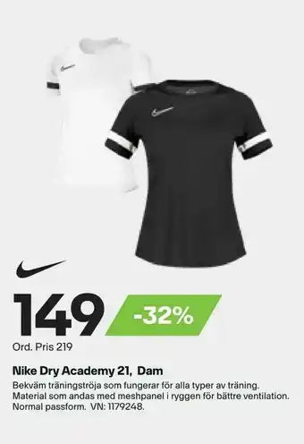 XXL Nike Dry Academy 21, Dam erbjuda