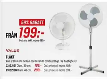Valux bordsfläkt