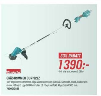 Swedol Makita grästrimmer erbjuda