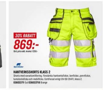 Tools Björnkläder arbetsshorts erbjuda