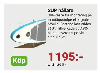 Erlandsons Brygga Sup hållare erbjuda