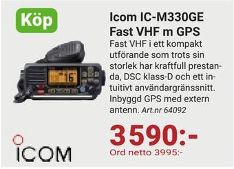Erlandsons Brygga Icom ic-m330ge fast vhf m gps erbjuda