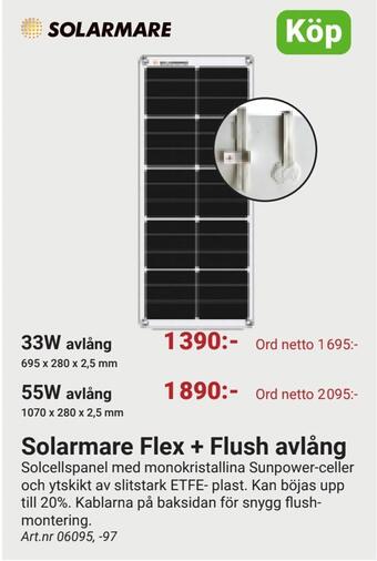 Erlandsons Brygga Solarmare flex + flush avlång erbjuda