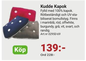 Erlandsons Brygga Kudde kapok erbjuda