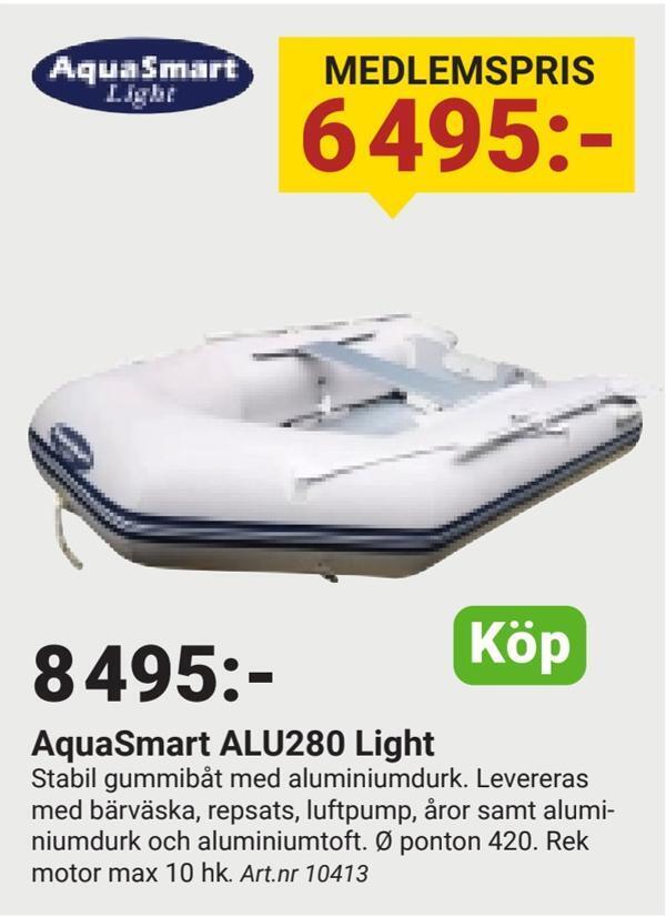 Erlandsons Brygga Aquasmart alu280 light. erbjuda