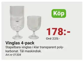 Erlandsons Brygga Vinglas 4-pack erbjuda