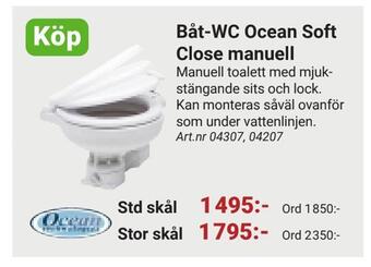 Erlandsons Brygga Båt-wc ocean soft close manuell erbjuda