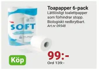 Erlandsons Brygga Toapapper 6-pack erbjuda