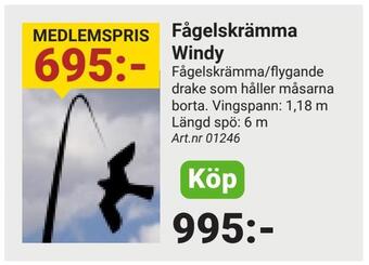 Erlandsons Brygga Fågelskrämma windy erbjuda