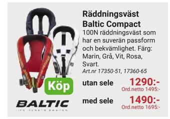 Erlandsons Brygga Räddningsväst baltic compact erbjuda