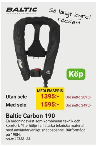 Erlandsons Brygga Baltic carbon 190 erbjuda