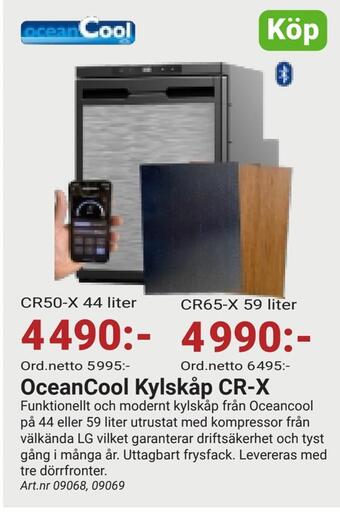 Erlandsons Brygga Oceancool kylskåp cr-x erbjuda