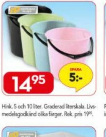Bo Ohlsson Nordiska Plast Hink erbjuda