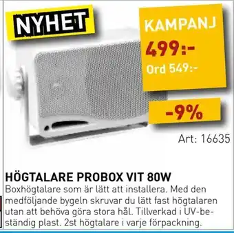 SeaSea Högtalare probox vit 80w erbjuda
