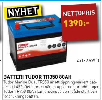 SeaSea Batteri tudor tr350 80ah erbjuda