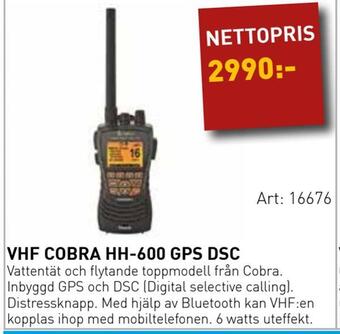 SeaSea Vhf cobra hh-600 gps dsc erbjuda