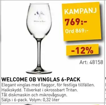 Welcome ob vinglas 6-pack