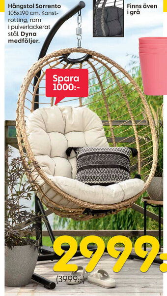 Rusta Hängstol Sorrento erbjuda