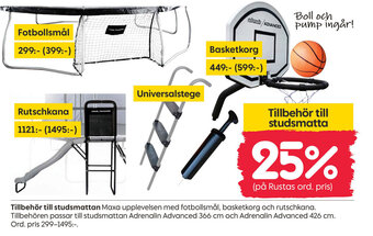 Rusta Tillbehör till studsmattan erbjuda