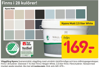 Rusta Väggfärg Nyans erbjuda
