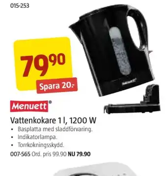 Jula Menuett vattenkokare erbjuda