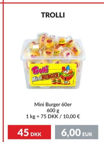 Nielsen Discount Mini burger godis erbjuda