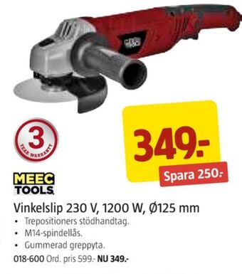 Jula Meec tools vinkelslip erbjuda