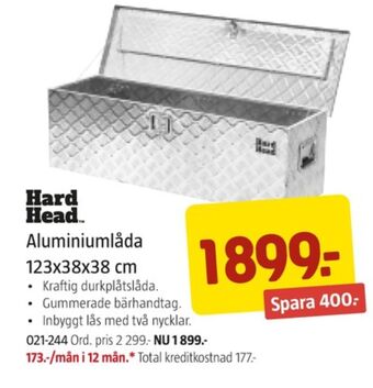 Jula Hard head aluminiumlåda erbjuda